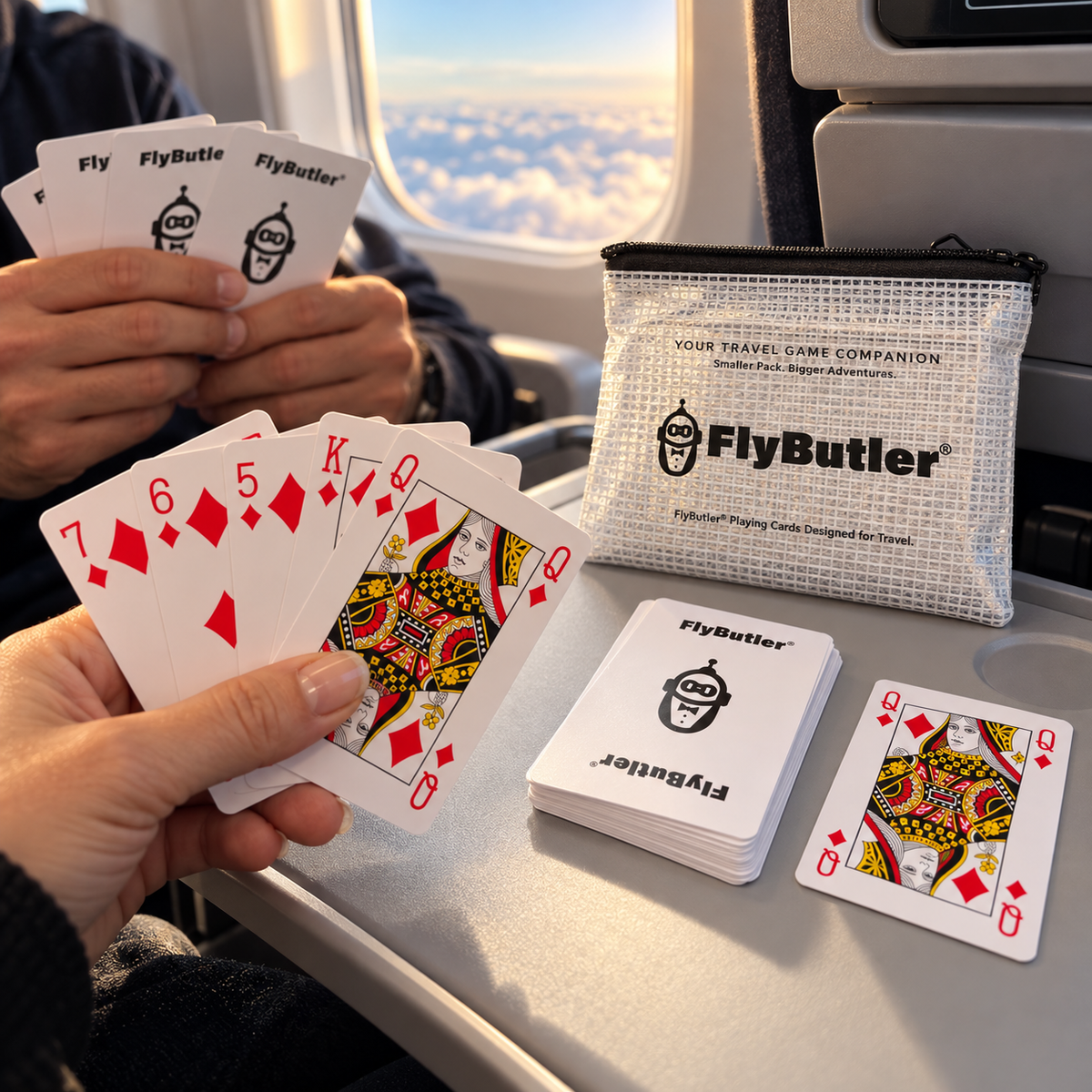 Flybutler-spillkort - 100 % plast
