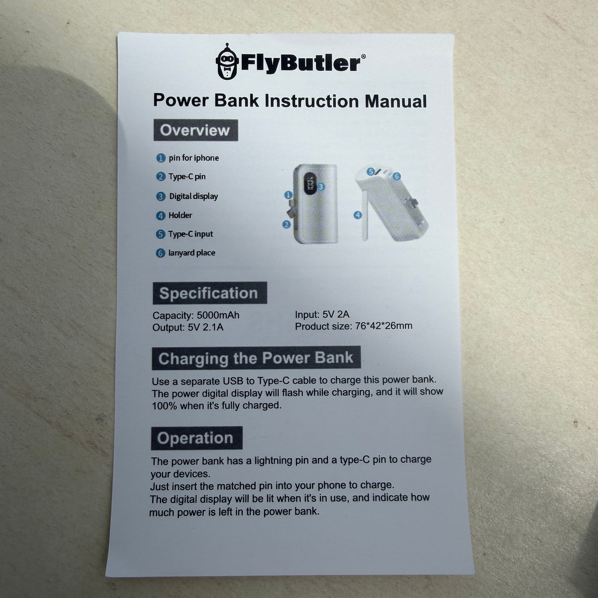 Flybutler Powerbank